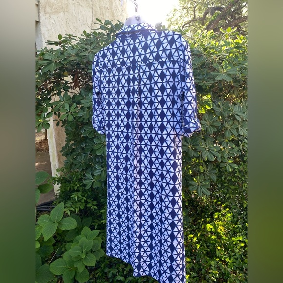 J McLaughlin Navy Blue Geometric Women’s Dress - Picture 4 of 10